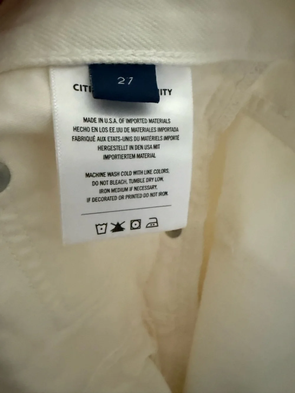 Citizens of Humanity Ayla Baggy in Cream Size 27 - Picture 5 of 6